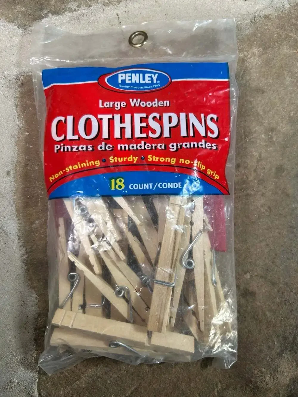Penley Large Wooden Clothespins 18 count